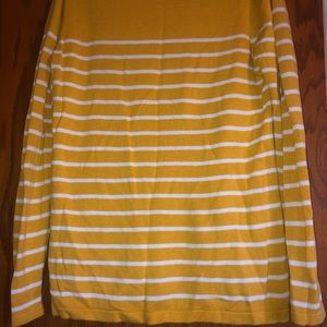Mustard and white striped sweater